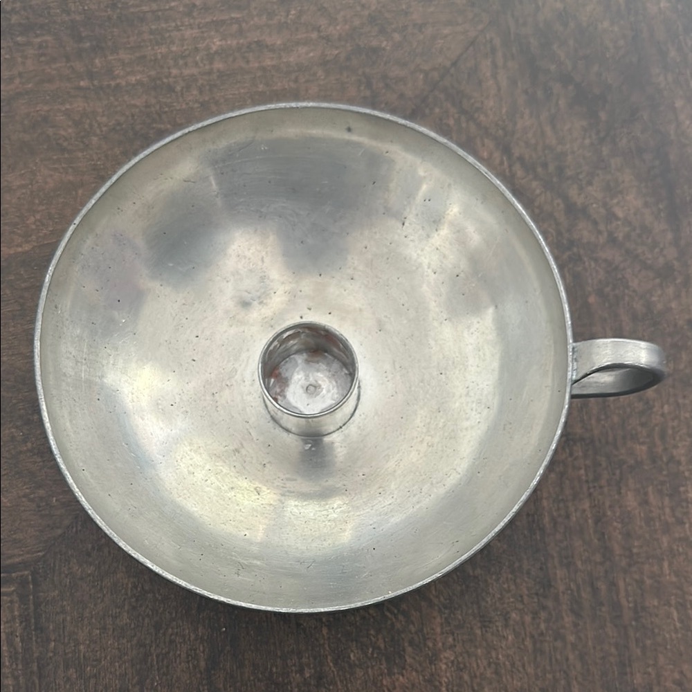 Silver Metal Candle Holder